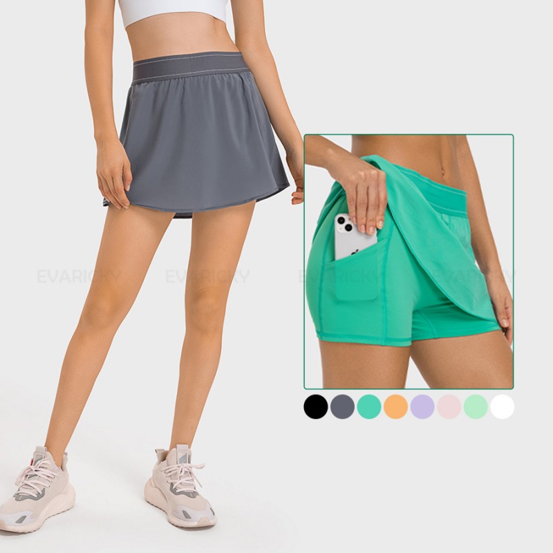 2 In 1 Tennis Shorts Women