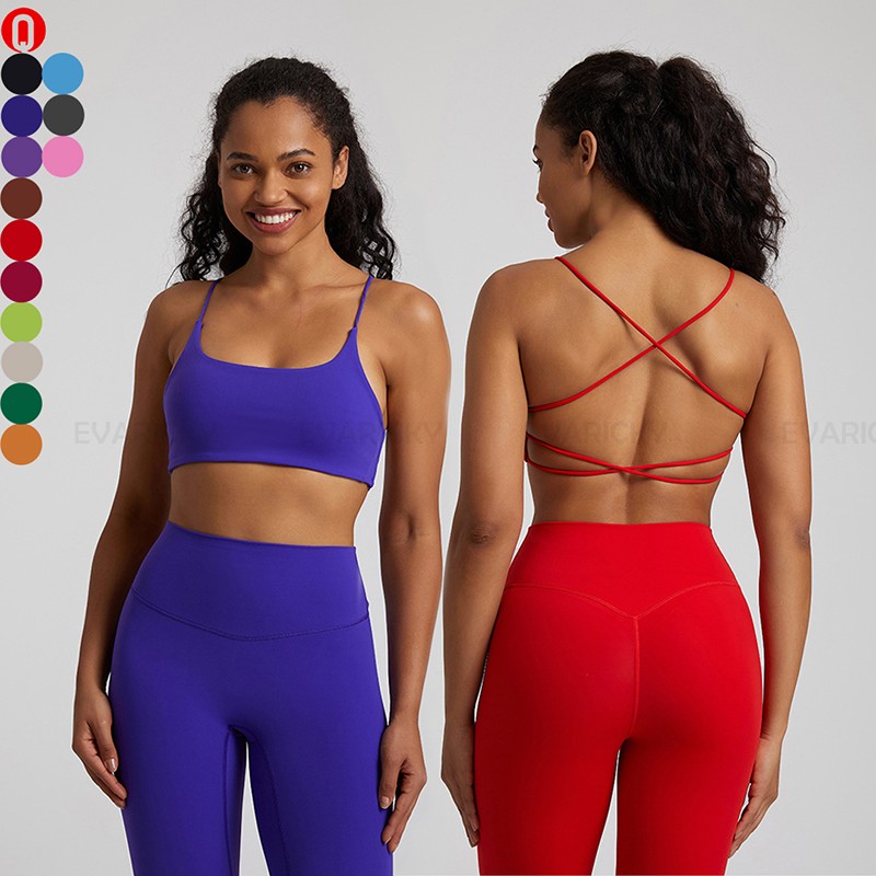 Strappy Shockproof Yoga Bra