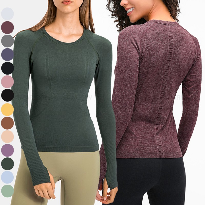 Thumb Hole Sleeves Seamless T-Shirt