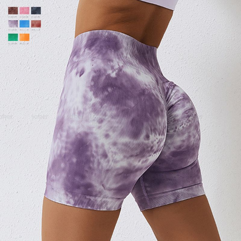 Tie Dye Exercise seamless Shorts