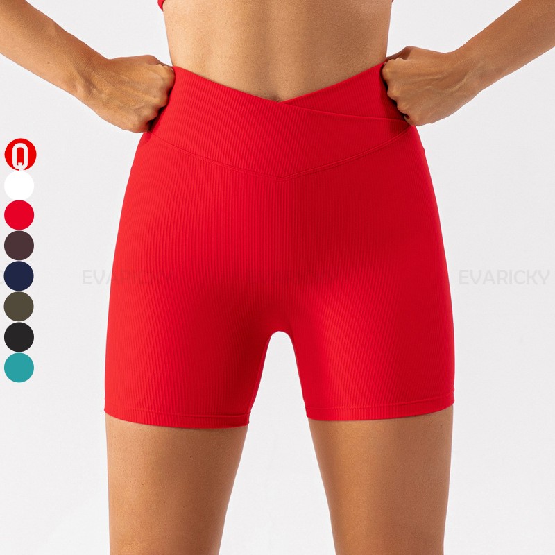 V Front Cross Yoga Shorts